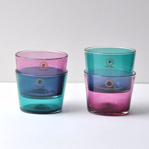 EXCLUSIVE Plum Wine + Teal Stackers, Set of 4