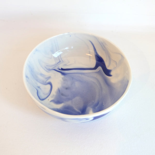 Marbled California Ocean Blue Cereal Bowl