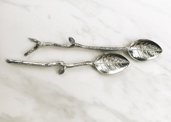 Pair of Twig Leaf Spoons
