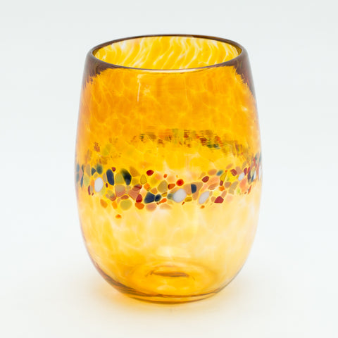 Gold Stemless Wine Glasses, Set of 2