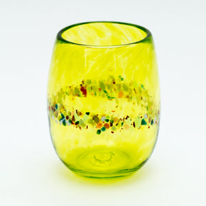 Lime Green Stemless Wine Glasses, Set of 2