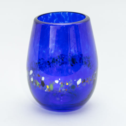 Cobalt Blue Stemless Wine Glasses, Set of 2