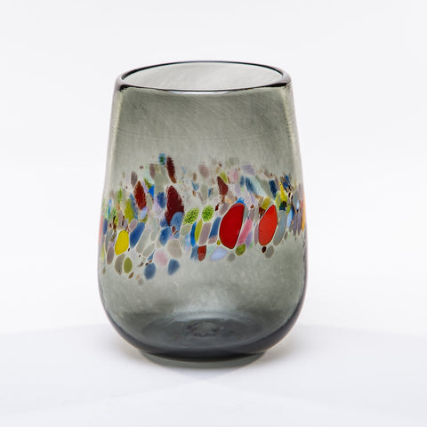 Gray Stemless Wine Glasses, Set of 2