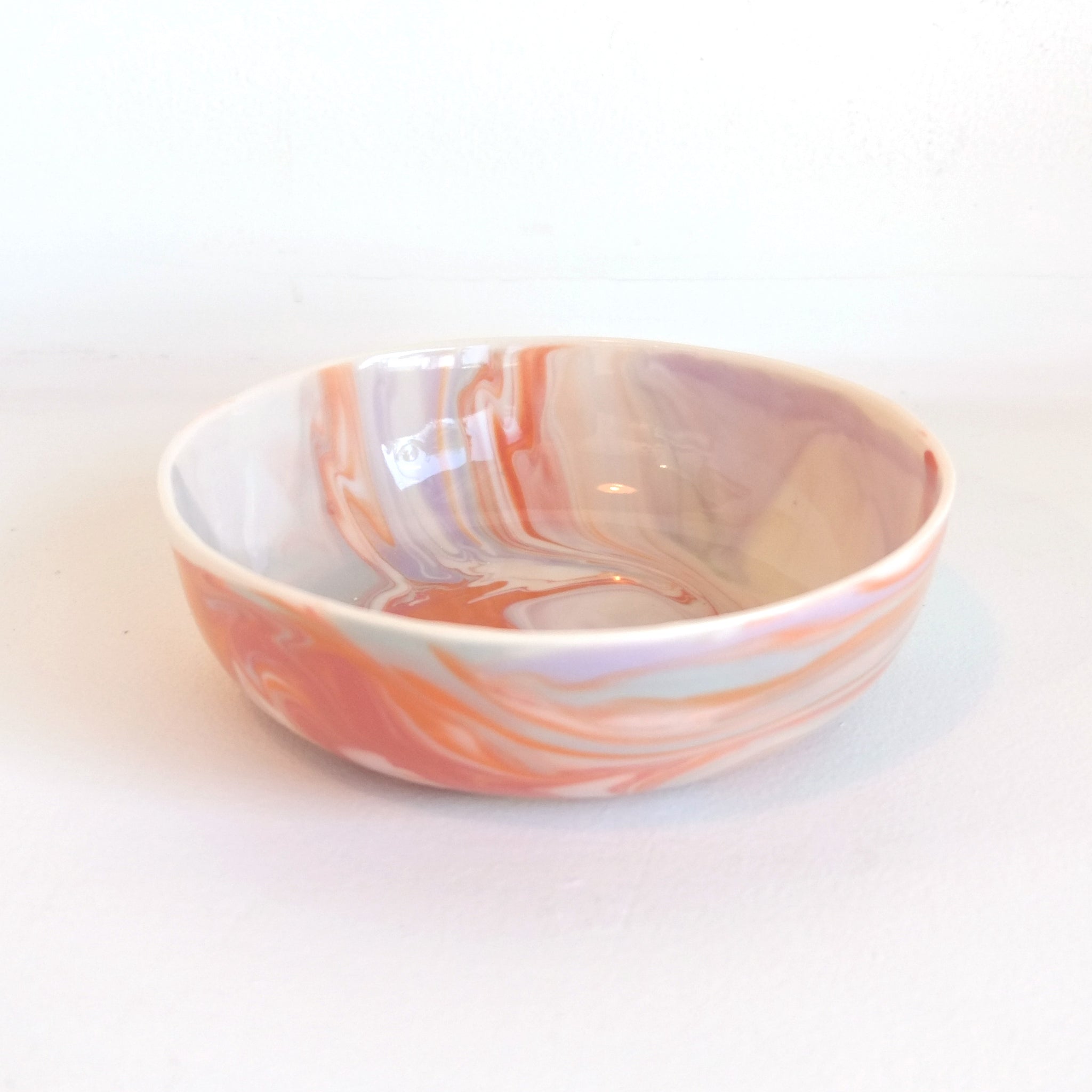 Marbled California Terra Cotta Sunset Cereal Bowl