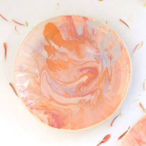 Marbled California Terra Cotta Sunset Dinner Plate