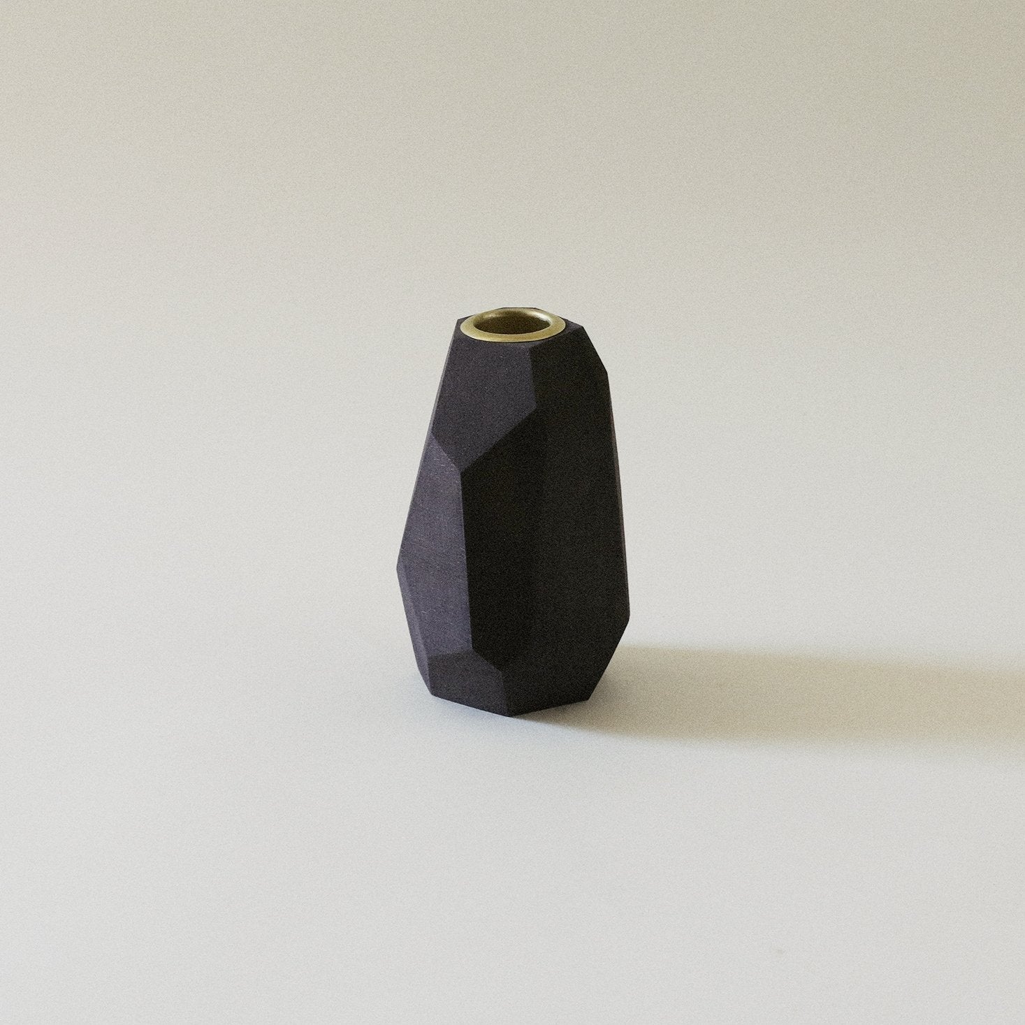 Ugo Midnight Black Candlestick Holder, Tall
